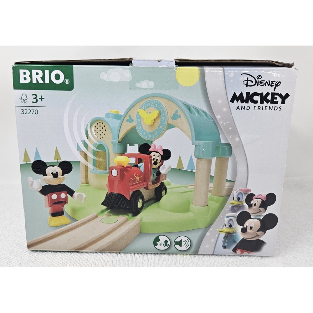 BRIO Disney Mickey Mouse Record & Play Train Station, 4 Pieces, #32270, EUC! D